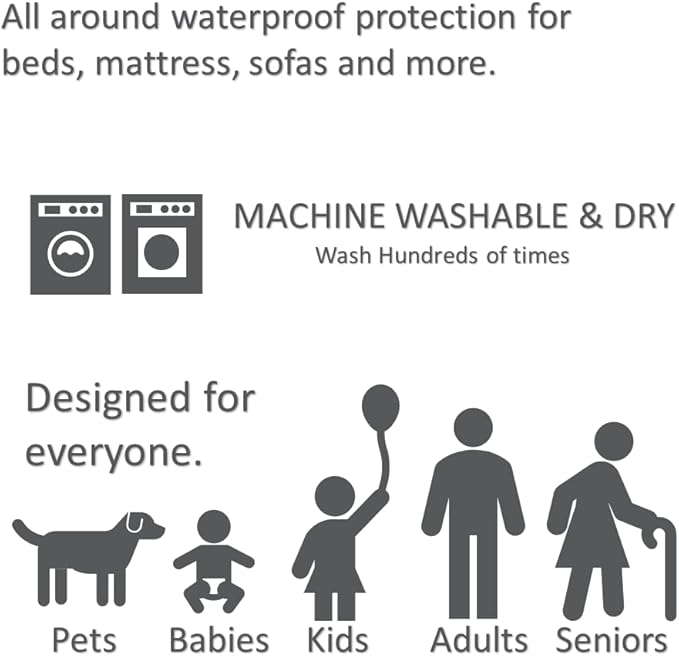Vakly XL Washable Reusable Underpads 36"x54" Waterproof Absorbent Incontinence Bed Pad [3 Pack] X Large Underpad with Heavy 4-Layer Protection for Beds Sofa & Mattress - for Adults Seniors Kids & Pets