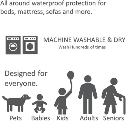 Vakly XL Washable Reusable Underpads 36"x54" Waterproof Absorbent Incontinence Bed Pad [3 Pack] X Large Underpad with Heavy 4-Layer Protection for Beds Sofa & Mattress - for Adults Seniors Kids & Pets