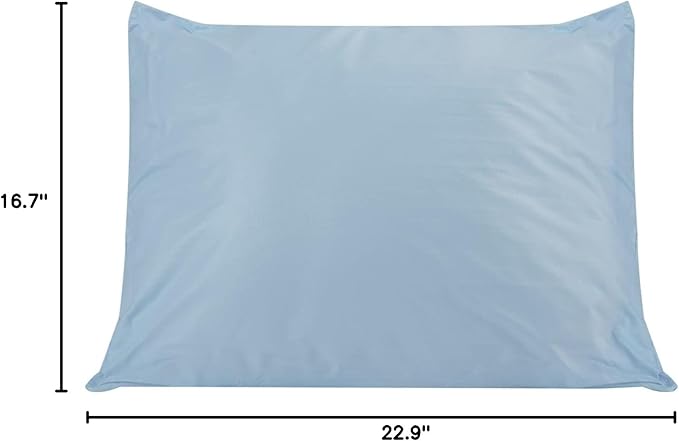McKesson Medical Pillow [12 Count] Reusable Hospital Bed Pillows, Vinyl Cover, Fluid Moisture and Stain-Resistant, Blue, 20 in x 26 in