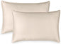 King Pillowcases by Pure Bamboo, Genuine 100% Organic Viscose Derived from Bamboo, Luxuriously Soft & Cooling, Double Stitching, Envelope Closure (2 King Pillowcases, Creme)