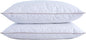 puredown® Goose Feathers and Down Pillow with Diamond Quilting with 100% Cotton Cover, Pack of 2, Queen Size