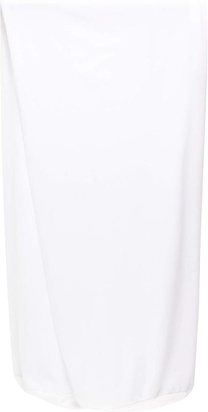 Case Only - Body Pillow Cover Stylish Silky Super Soft - 85% Spandex/ 15% Nylon Blend, Beauty - Breathable Pillowcase - Gentle on Hair Size 48 X 8, White