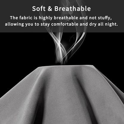 2 Pack Body Pillowcase 20 x 54 Inches Soft Comfortable Not Shrink Microfiber Body Pillow Cover, Dark Gray Body Pillow Cover with Hidden Zipper Closure