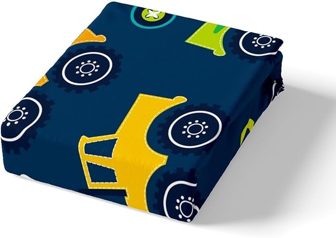 Feelyou Cartoon Car Bedding Set Construction Kids Comforter Set Boys Girls Equipment Trucks Decor Comforter Microfiber Cartoon Car Excavator Tractor Duvet Set Bedroom Quilt Set Twin With 1 Pillow Case
