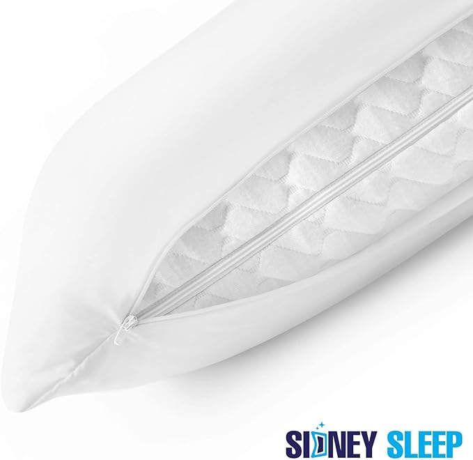 Sidney Sleep Mini Size Curved Pillow Covers - Full Length Zipper Closure - Premium Soft Brushed Microfiber (Travel Mini, White)