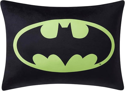 Northwest Batman Signal Bed Pillow - Cloud-Like Filled Bed Pillow for Sleeping with Removable Cover - 20" x 30" Full Size Pillow for Kids with Popular Characters