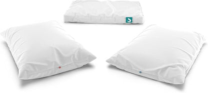 Sleepgram 2-Pack Cooling Bed Pillows & Removable Cover for Sleeping Sets, King Size - Adjustable and Washable Bedding Pillow Set for Comfortable Sleep