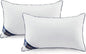 Siluvia Decorative 12x20 Pillow Inserts Set of 2 - Square Throw Pillows with 100% Cotton Cover for Sofa, Couch, and Bed - White