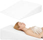 Wedge Pillow, Bed Wedge Pillows for Sleeping, Snoring, Back Support, After Surgery, Foam Triangle Pillow, Removable Washable Cover (White, 10in)