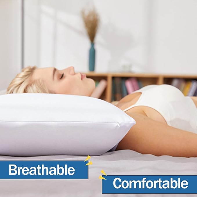 Talalay 100% Natural Premium Latex Pillow,Bed Pillow for Sleeping with Removable Cotton Cover, Helps Relieve Pressure, Breathable, Pressure Relief, Durable, Best Gift (King Size)