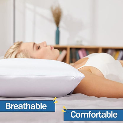 Talalay 100% Natural Premium Latex Pillow,Bed Pillow for Sleeping with Removable Cotton Cover, Helps Relieve Pressure, Breathable, Pressure Relief, Durable, Best Gift (King Size)
