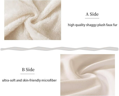 WhatsBedding Memory Foam Body Pillow with Plush Fuzzy Cover, Full Body Pillow for Adults, Long Pillow for Sleeping, Soft Pillow Fluffy Supportive