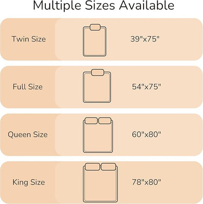 Electric Mattress Pad Twin Size 39"x75", Premium Brushed Fabric, 4 Heat Settings & 10 Hours Auto Off, Elastic Deep Pocket, Machine Washable, Gray