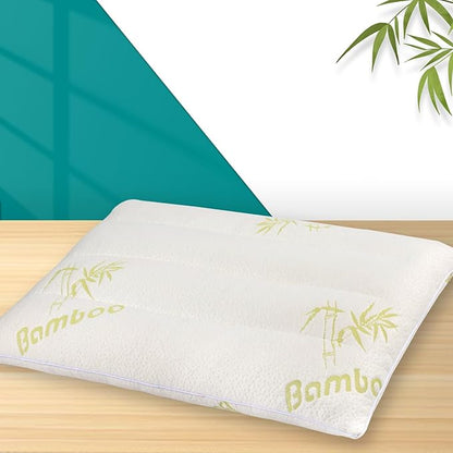 MINUPWELL Ultra Flat Small Pillow for Sleeping, 18x13 in Small Pillow for Travel 7D High Support 2.5 inch Height Ultra Thin Mini Pillows - Rayon Derived from Bamboo