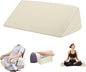 Small Wedge Pillow, Small Wedge Pillow for Sleeping, Foam Wedge for Yoga, Laptop, Memory Foam Positioning, Foam Pillow for Chair, Provide Support and Relieve Fatigue(Apricot-17.7")