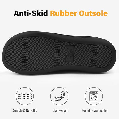Memory Foam Mens Slippers Slip-On Comfy House Slippers for Men Indoor Outdoor Non-Slip Warm Winter Men’s Bedroom Slippers Size