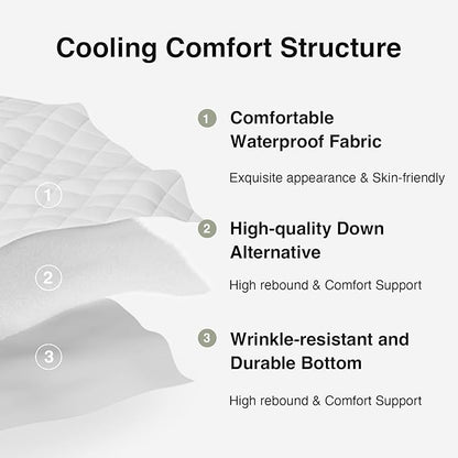 Novilla King Mattress Topper, Soft Pillow Top for Dorm Bed, Breathable Quilted Mattress Pad Cover with Deep Pocket, Down Alternative Fill, Machine Washable Back to School Essentials