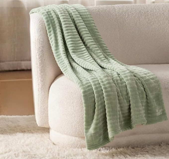 Grounding Blanket Grounding Sheets Queen, Grounding Throw for Improved Sleep, Relieving Pain,Conductive Grounded Mat for Bed with Grounding Wire (Green, Baby)