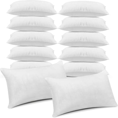 Macarrie 12 Pcs Queen Size Pillows for Sleeping Standard Size Inserts Hotel Bed Pillows Bulk for Stomach Back and Side Sleepers Machine Washable (30 x 20 Inches)