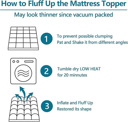 CHOKIT King Mattress Topper, Extra Thick Pillow Top Mattress Pad for Back Pain Relief, Cooling Bed Topper Mattress Cover with 8-21 Inch Deep Pocket