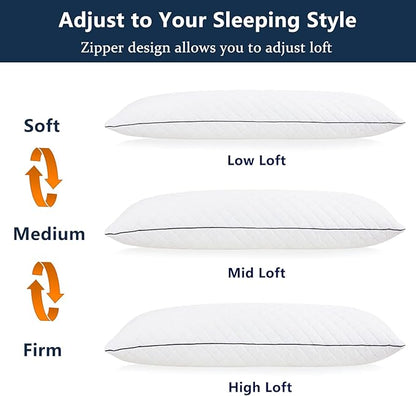 Body Pillow, Memory Foam Body Pillows for Adults Sleeping, Long Pillow for Bed, Big Large Firm Full Body Pillow for Side Sleeper, 20x54 Inch, White