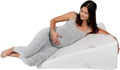 7.5 Inch Bed Wedge Pillow for Acid Reflux or Sleeping | 1.5 Inch Memory Foam Top with Stay Cool Cover | Incline Leg Elevation Pillows | Ideal for Gerd, Heartburn, and Snoring (30.5"Wx33"Lx12"H)