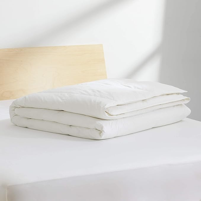 Brooklinen Lightweight Luxury Down Comforter, 100% Natural Canadian Duck Down Duvet Insert - 650 Fill Power, 100% Cotton Shell, Full/Queen Size Comforter for Warm Sleepers