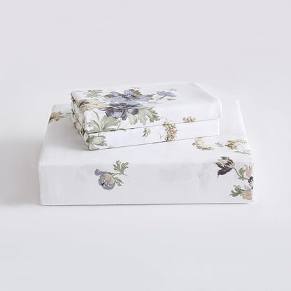 100% Cotton Duvet Cover Queen Size Vintage Floral Duvet Cover Set with Zipper Closure & Corner Ties 3 Pieces Botanical Bedding Sets Soft and Lightweight Comforter Cover for All Seasons