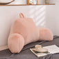 Holawakaka Reading Pillow for Sitting up in Bed Sofa Kids Teens, Backrest Pillow with Arms for Girls Women Petites Pregnancy, Back Support Cushion for Couch Floor Nursery Playroom Blush