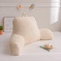 Holawakaka Adults Reading Pillow with Arms, Backrest Reading & Rest Pillows for Sitting Up in Bed, Bed Rest, Lounging, Working on Laptop,Arms Back Support Cushion for Men Women Teens, Ivory