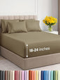 Extra Deep Queen Sheet Set - 6 Piece Breathable and Cooling Sheets - Hotel Luxury Bed Sheets Set - Easy & Secure Fit - Soft, Wrinkle Free and Comfy Sheets Set - Khaki Sheet Set with Extra Deep Pockets