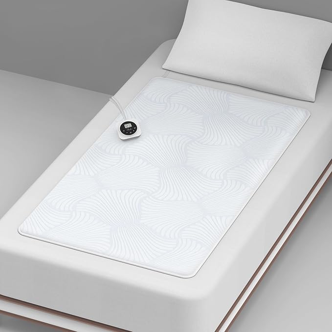MINI Twin Size Electric Heated Mattress Pad - Bed Warmer with Memory & Preheat Functions, 12 Heat Settings Single Control for 1-12 Hours Auto Off, Lighted Button
