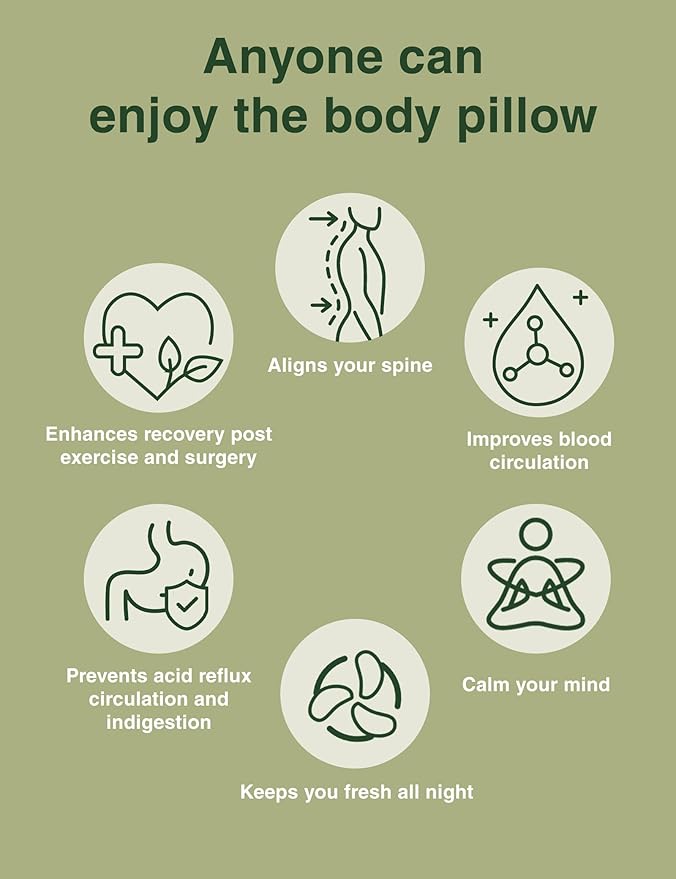 ZonLi Adjustable Memory Foam Body Pillow with Washable Bamboo Pillowcase Gift Box Set – 20x54 Long Body Pillow for Adults & Side Sleepers, Luxury Dark Grey