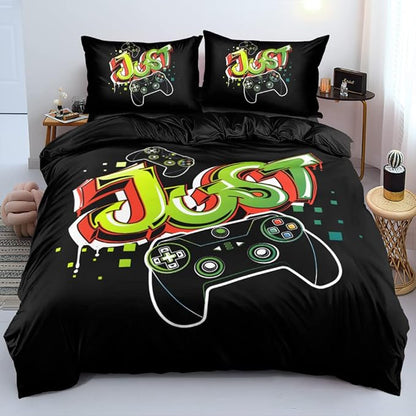 3D Print Paiting Gamepad Duvet Cover Set Gaming Comforter Cover Twin Size Bed Set Gamer Beddings Boy Kid Bedroom Decorations