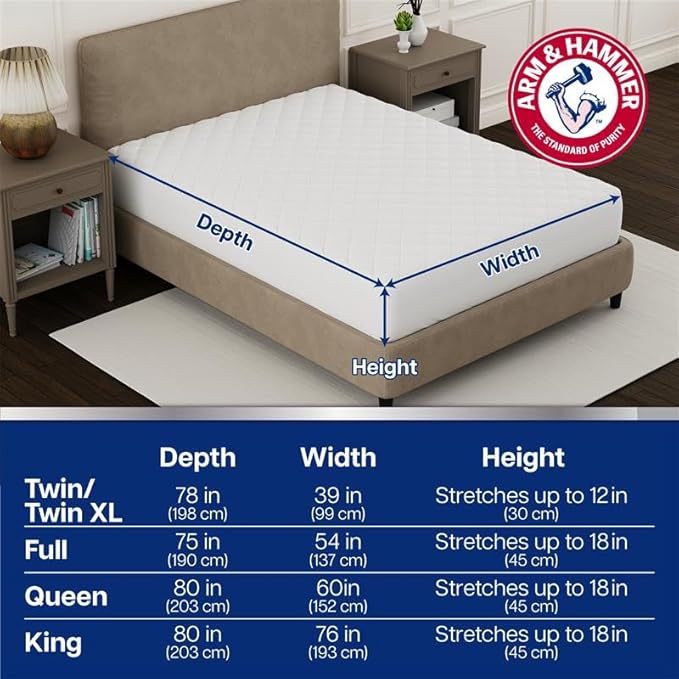 Arm & Hammer Supreme Loft Mattress Pad, Waterproof, Full