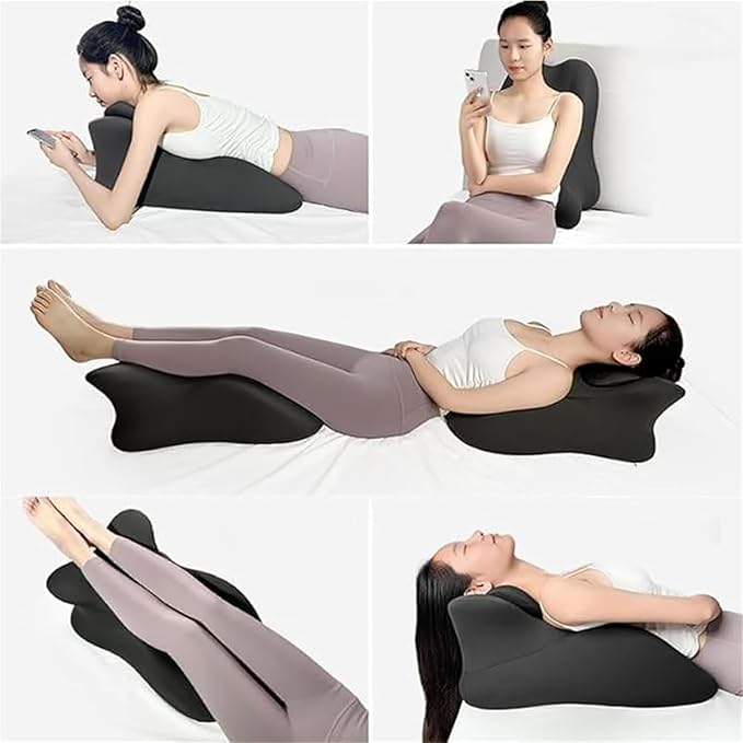 Double-use Pillow Memory Foam Ergonomic Wedge Pillow and Reading Pillow– Support for Butt Cushion Neck, Back & Legs – Ideal for Sleeping, Reading, Removable Washable Cover