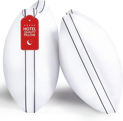 Pillows Queen Size Set of 2, Bed Pillows for Sleeping 2 Pack, Luxury Hotel Quality, Supportive Queen Pillows with Soft Down Alternative for Back Stomach Side Sleepers, Machine Washable