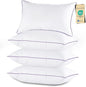 JOLLYVOGUE Pillows Standard Size Set of 4, Washable Supportive Bed Pillows with Super Soft Down Alternative Fill, Luxury Fluffy Hotel Quality for Side, Back and Stomach Sleepers