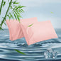 King Pillowcases, Cooling Viscose from Bamboo Pillow Covers with Envelope Closure, Soft Moisture-Wicking for Hot Sleepers, Hair and Skin-Friendly, Pink, 2 Pack