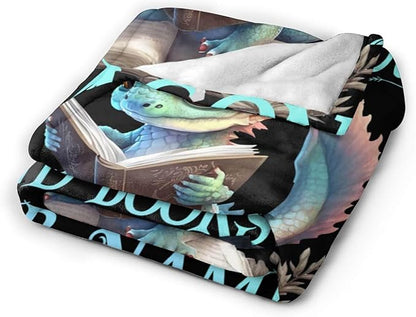 Custom Dragon Blanket with Name for Boys Girls, Personalized Cute Dragon Themed Design Printed Throw Blankets for Kids Lap, Chair Sofa, Giftable Blanket, 40"x 50"