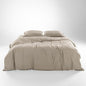 Olive + Crate Tencel Eucalyptus Cooling Duvet Cover Set - Hypoallergenic, Lyocell Tencel Duvet Cover - Temperature Regulating with Hidden Button Closure & Corner Ties - King Size [Taupe Sand]