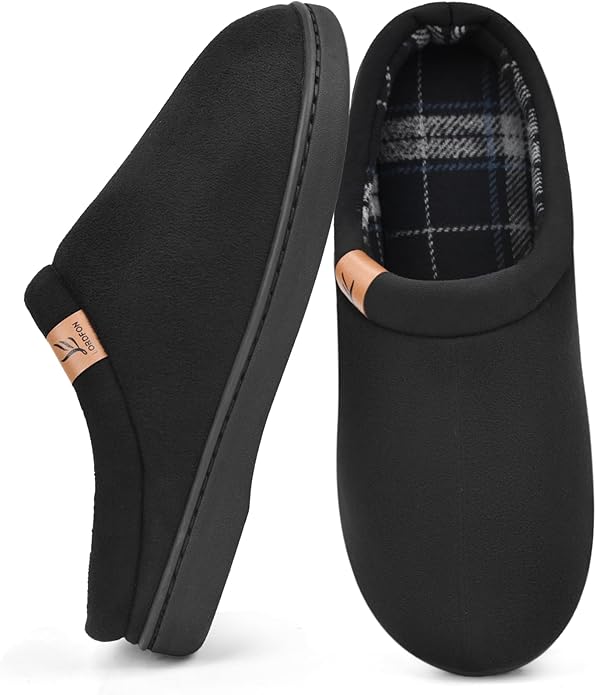 Memory Foam Mens Slippers Slip-On Comfy House Slippers for Men Indoor Outdoor Non-Slip Warm Winter Men’s Bedroom Slippers Size