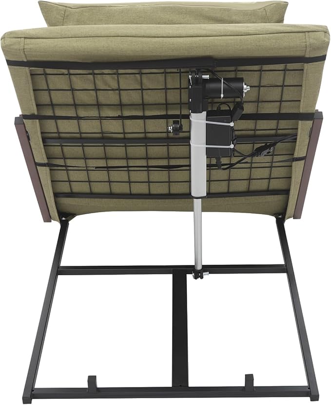 Electric Lifting Backrest for Bed, 2-80° Adjustable Lifting Bed Backrest with Pillow, Short Mat, Leg Pad, Electric Lifting Backrests for Pregnant Women Elderly-Green