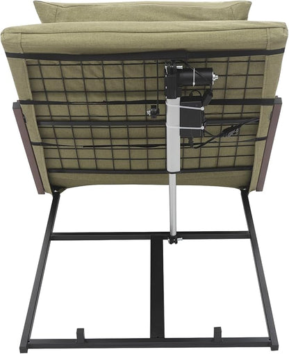 Electric Lifting Backrest for Bed, 2-80° Adjustable Lifting Bed Backrest with Pillow, Short Mat, Leg Pad, Electric Lifting Backrests for Pregnant Women Elderly-Green