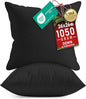 Utopia Bedding 26x26 Pillow Inserts, Set of 2, Black – Indoor Decorative Throw Pillows for Bed, Sofa & Couch – Soft, Supportive & Fluffy Cushion Inserts