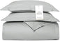 BOLL & BRANCH Signature Hemmed Duvet Set - Full/Queen, Shore - Luxury 100% Organic Cotton - 1 Duvet Cover, 2 Shams - Buttery Soft, Hidden Closures