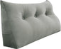 8 lbs Thickened Twin Wedge Pillow Headboard College Dorm Bed Velvet Wedge Pillow Backrest Triangular Headboard Pillows with Side Pocket, Dorm Bedding Essentials for Girls & Boys, Taupe