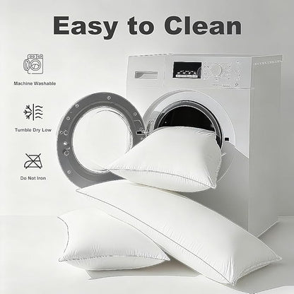 Shatex Soft Bed Pillows Available for All Season, Pillows for Sleeping King Size Relieve Cervical Fatigue Ergonomic Pillow Ultra Cozy and Breathable, 1 Pack, White