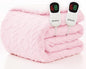 Heated Electric Blanket Queen Size-84"x90" Heating Blanket with 10 Heating Levels & 5 Time Settings Over-Heat Protection，Winter Warmer for Adults with ETL Certification（Pink）
