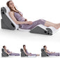 Wedge Pillow Set for After Surgery, 6 PCS Bed Wedge Pillow for Sleeping, Memory Foam Orthopedic Back Pillow for Pain Relief and Acid Reflux, Adjustable Post Surgery Pillow Grey